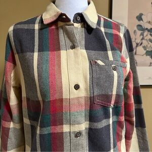 ♥️Toad&Co Plaid Button-Up Shirt - Eco-Friendly Cotton Blend - XS